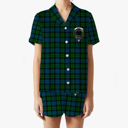 ScotsTee Shop Scottish McKie Crest Women's Short Sleeve Short Set Tartan Pyjama Set