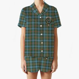 ScotsTee Shop Scottish Walkinshaw Crest Women's Short Sleeve Short Set Tartan Pyjama Set