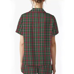 ScotsTee Shop Scottish Spens Ancient Crest Women's Short Sleeve Short Set Tartan Pyjama Set