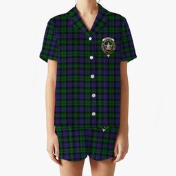 ScotsTee Shop Scottish Urquhart Logan Crest Women's Short Sleeve Short Set Tartan Pyjama Set