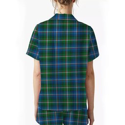 ScotsTee Shop Scottish Shaw of Carolina Ancient Crest Women's Short Sleeve Short Set Tartan Pyjama Set