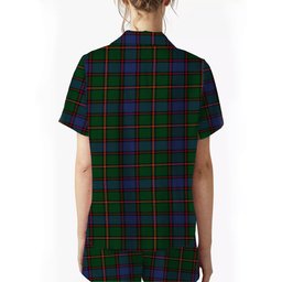 ScotsTee Shop Scottish Skene Crest Women's Short Sleeve Short Set Tartan Pyjama Set