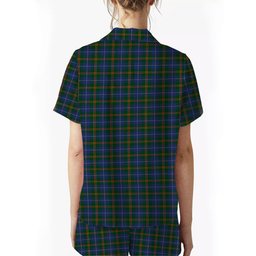 ScotsTee Shop Scottish Turnbull Hunting Crest Women's Short Sleeve Short Set Tartan Pyjama Set