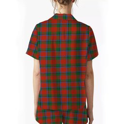 ScotsTee Shop Scottish Sinclair Ancient Clan Crest Women's Short Sleeve Short Set Tartan Pyjama Set