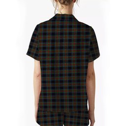 ScotsTee Shop Scottish Stewart Black 2 Crest Women's Short Sleeve Short Set Tartan Pyjama Set