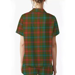 ScotsTee Shop Scottish Wilson Ancient Clan Crest Women's Short Sleeve Short Set Tartan Pyjama Set