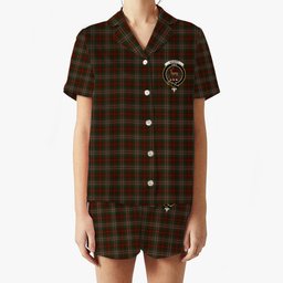 ScotsTee Shop Scottish Scott Hunting Crest Women's Short Sleeve Short Set Tartan Pyjama Set