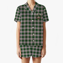 ScotsTee Shop Scottish Ross Arisaid Crest Women's Short Sleeve Short Set Tartan Pyjama Set