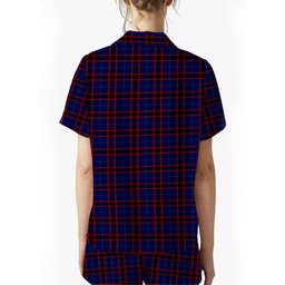 ScotsTee Shop Scottish Wedderburn Crest Women's Short Sleeve Short Set Tartan Pyjama Set