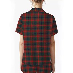 ScotsTee Shop Scottish Wilson Modern Clan Crest Women's Short Sleeve Short Set Tartan Pyjama Set