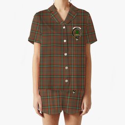 ScotsTee Shop Scottish Seton Hunting Ancient Crest Women's Short Sleeve Short Set Tartan Pyjama Set