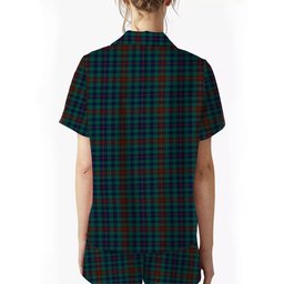 ScotsTee Shop Scottish Tennant Yules Modern Crest Women's Short Sleeve Short Set Tartan Pyjama Set