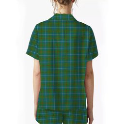 ScotsTee Shop Scottish Turnbull Hunting Ancient Clan Crest Women's Short Sleeve Short Set Tartan Pyjama Set
