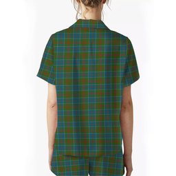 ScotsTee Shop Scottish Stewart of Appin Hunting Ancient Clan Crest Women's Short Sleeve Short Set Tartan Pyjama Set