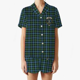 ScotsTee Shop Scottish McKay Ancient Crest Women's Short Sleeve Short Set Tartan Pyjama Set