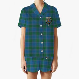 ScotsTee Shop Scottish Sutherland Hunting Ancient Crest Women's Short Sleeve Short Set Tartan Pyjama Set
