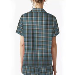 ScotsTee Shop Scottish Thomson Dress TS1383 Crest Women's Short Sleeve Short Set Tartan Pyjama Set