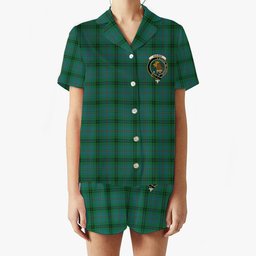 ScotsTee Shop Scottish Walker Hunting Ancient Crest Women's Short Sleeve Short Set Tartan Pyjama Set