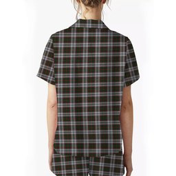 ScotsTee Shop Scottish Stewart of Appin Dress 1 Crest Women's Short Sleeve Short Set Tartan Pyjama Set