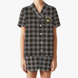 ScotsTee Shop Scottish Stewart of Appin Dress 1 Crest Women's Short Sleeve Short Set Tartan Pyjama Set
