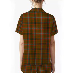 ScotsTee Shop Scottish Seton Hunting Modern Crest Women's Short Sleeve Short Set Tartan Pyjama Set