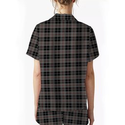 ScotsTee Shop Scottish Thompson Society Grey Crest Women's Short Sleeve Short Set Tartan Pyjama Set
