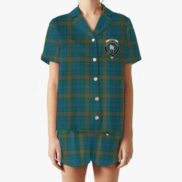 ScotsTee Shop Scottish Tennant Yules Ancient Crest Women's Short Sleeve Short Set Tartan Pyjama Set