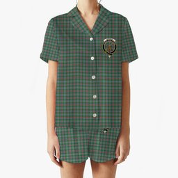 ScotsTee Shop Scottish Spence Fragment Ancient Clan Crest Women's Short Sleeve Short Set Tartan Pyjama Set
