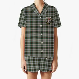 ScotsTee Shop Scottish Tailyour Dress 2 Crest Women's Short Sleeve Short Set Tartan Pyjama Set
