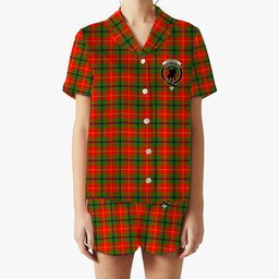 ScotsTee Shop Scottish Turnbull SC Crest Women's Short Sleeve Short Set Tartan Pyjama Set