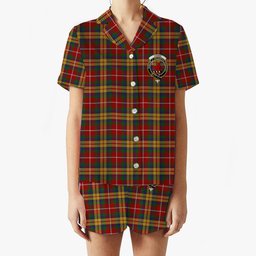 ScotsTee Shop Scottish Young Presidents Organisation Dress Crest Women's Short Sleeve Short Set Tartan Pyjama Set