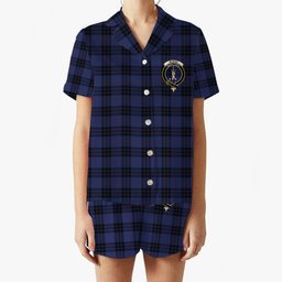 ScotsTee Shop Scottish McKay Blue #02 Crest Women's Short Sleeve Short Set Tartan Pyjama Set