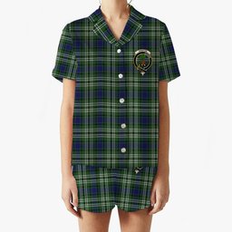 ScotsTee Shop Scottish Swinton Crest Women's Short Sleeve Short Set Tartan Pyjama Set