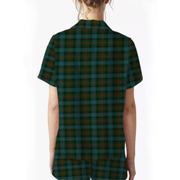 ScotsTee Shop Scottish Ross Hunting Crest Women's Short Sleeve Short Set Tartan Pyjama Set