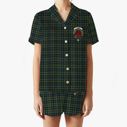 ScotsTee Shop Scottish Young Enterprise Scotland Crest Women's Short Sleeve Short Set Tartan Pyjama Set