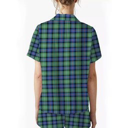 ScotsTee Shop Scottish Sutherland Old Ancient SC Crest Women's Short Sleeve Short Set Tartan Pyjama Set