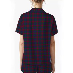 ScotsTee Shop Scottish Mar Dress - TD Crest Women's Short Sleeve Short Set Tartan Pyjama Set