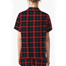 ScotsTee Shop Scottish Rattray of Lude Modern Crest Women's Short Sleeve Short Set Tartan Pyjama Set