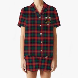 ScotsTee Shop Scottish Rattray of Lude Modern Crest Women's Short Sleeve Short Set Tartan Pyjama Set