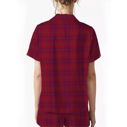 ScotsTee Shop Scottish Stirling of Keir Modern Crest Women's Short Sleeve Short Set Tartan Pyjama Set