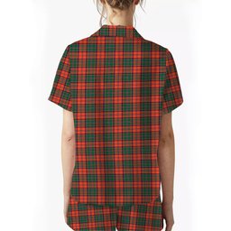 ScotsTee Shop Scottish Stewart of Appin Ancient Crest Women's Short Sleeve Short Set Tartan Pyjama Set