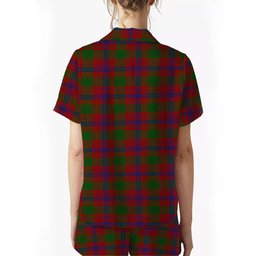 ScotsTee Shop Scottish Ross 6 Crest Women's Short Sleeve Short Set Tartan Pyjama Set