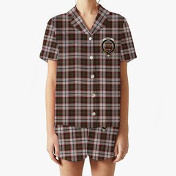 ScotsTee Shop Scottish Scott Dress Crest Women's Short Sleeve Short Set Tartan Pyjama Set