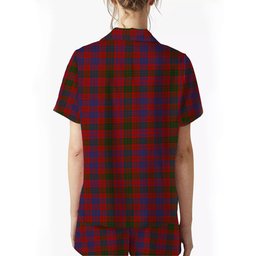 ScotsTee Shop Scottish Ross 8 Crest Women's Short Sleeve Short Set Tartan Pyjama Set