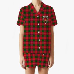 ScotsTee Shop Scottish Rattray Modern Crest Women's Short Sleeve Short Set Tartan Pyjama Set