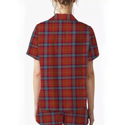 ScotsTee Shop Scottish Pitcairn Heritage Ancient Crest Women's Short Sleeve Short Set Tartan Pyjama Set
