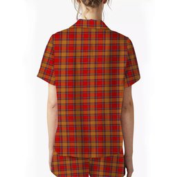 ScotsTee Shop Scottish Scrymgeour Modern Crest Women's Short Sleeve Short Set Tartan Pyjama Set