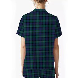 ScotsTee Shop Scottish Thompson Modern Crest Women's Short Sleeve Short Set Tartan Pyjama Set