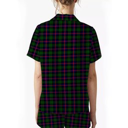 ScotsTee Shop Scottish Urquhart Modern Crest Women's Short Sleeve Short Set Tartan Pyjama Set