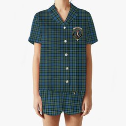 ScotsTee Shop Scottish Robertson Hunting Ancient Crest Women's Short Sleeve Short Set Tartan Pyjama Set